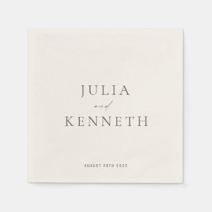 Classic Light Beige Simple Neutral Wedding Napkins