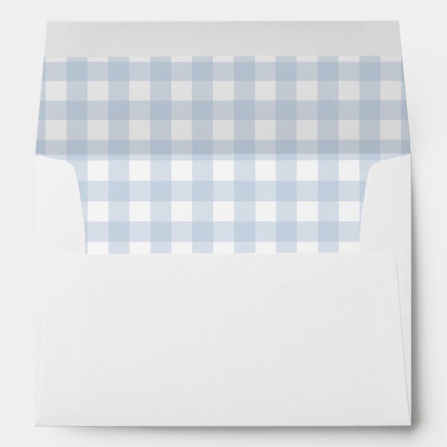Classic light blue preppy baby boy shower Envelope (Back (Bottom))