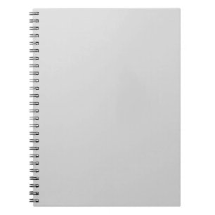 Classic Light Gray Solid Color Minimalist Notebook