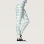 Classic Light Green and White Plaid Pattern Leggings<br><div class="desc">Classic light green and white plaid pattern is made of mint green, white, and light green squares with thin lines of white dividing the colored squares. To see the design Light Green and White Plaid Pattern on other items, click the "Rocklawn Arts" link below. Digitally created image. Copyright ©Claire E....</div>