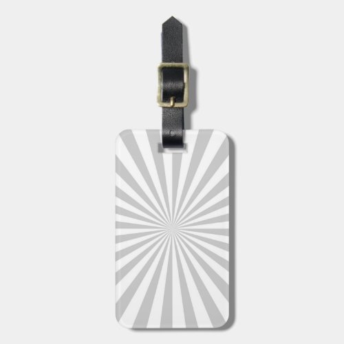 Classic Light Grey Burst Spinning Wheel Luggage Tag