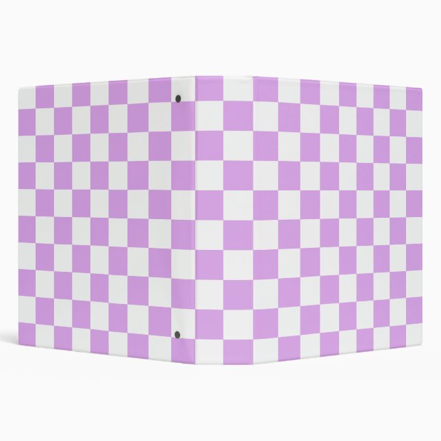 Classic light lavender checkerboard  3 ring binder (Background)