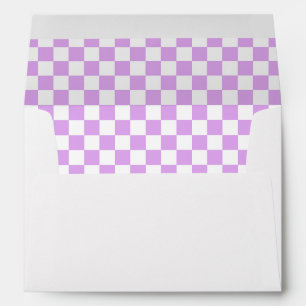 Classic light lavender checkerboard envelope