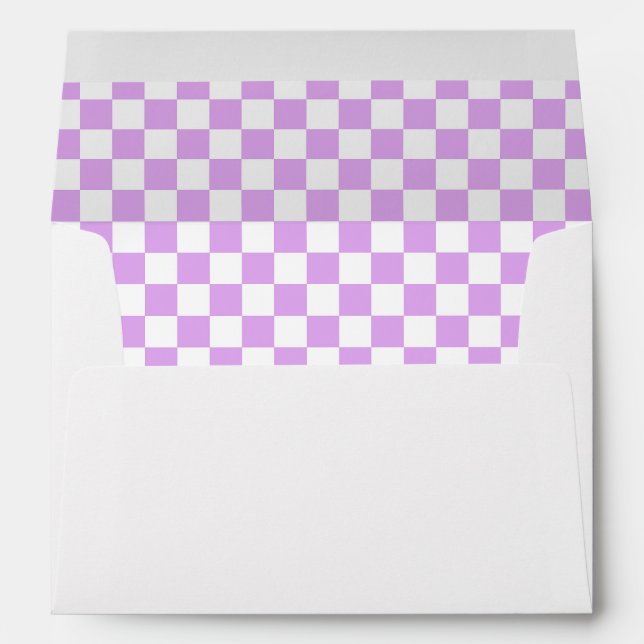 Classic light lavender checkerboard  envelope (Back (Bottom))