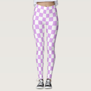 Classic light lavender checkerboard  leggings