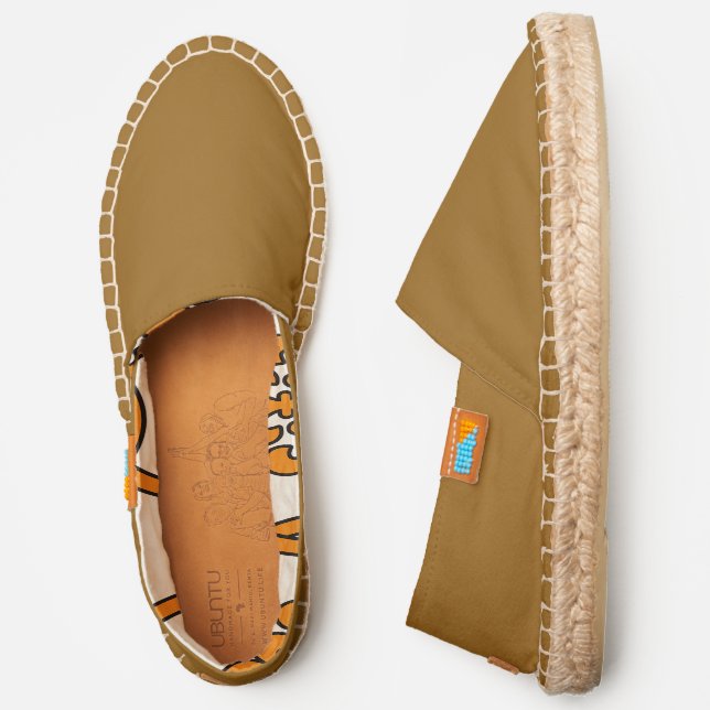 Classic Light Tan Unisex Slip On  Espadrilles (Side)