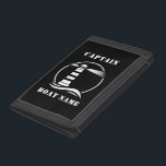 Classic Lighthouse Your Captain or Boat Name Trifold Wallet<br><div class="desc">Classic Lighthouse With Your Custom Captain Name or Boat Name On This Durable Nylon Trifold Wallet. Choose your background and border color to match your style. The Perfect gift for fathers day,  birthday or any occasion. Also makes a great conversation piece while protecting your valuables.</div>