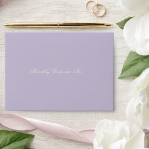Classic Lilac Elegant Wedding Envelope