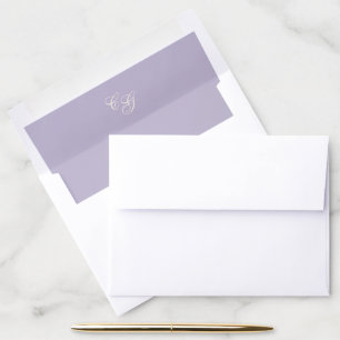 Classic Lilac Elegant Wedding Envelope Liner