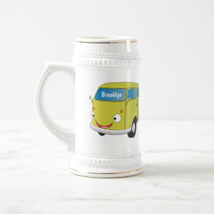 Classic lime green van cartoon beer stein