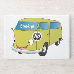 Classic lime green van cartoon HP laptop skin