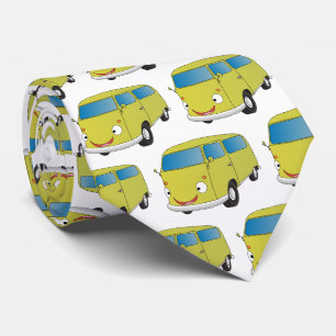 Classic lime green van cartoon neck tie