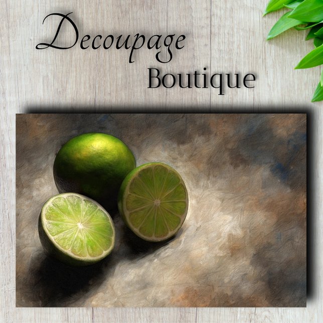 Classic Limes Still Kitchen Art Decoupage Tissue Paper (Classic Limes Still Kitchen Art Decoupage Tissue Paper)