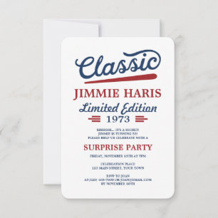 Classic Limited Edition Funny Birthday Invitation