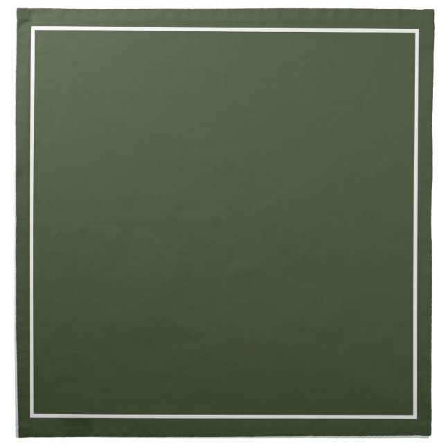 Classic Linen and White Cloth Napkin (Front)