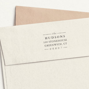 Classic Lines Return Address Self-inking Stamp