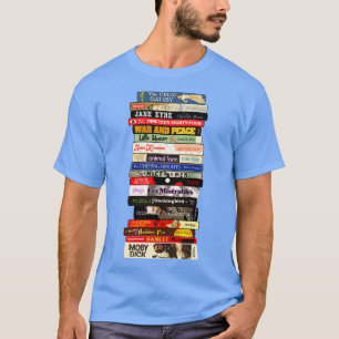 Classic Literature Books Stack T-Shirt