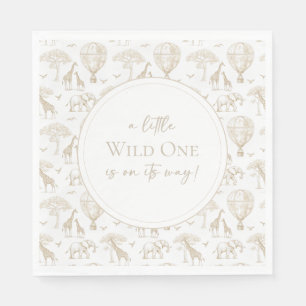 Classic Little Wild One Baby Shower Toile Napkins
