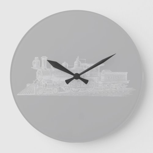 Classic Locomotive Train CUSTOM COLOR Large Clock