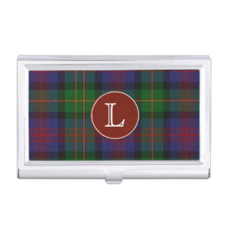 Classic Logan Tartan Plaid Monogram Business Card Case