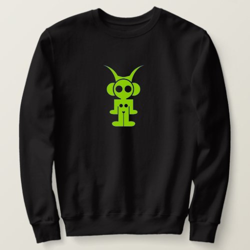 classic logo front _green print sweatshirt