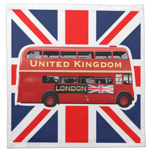 Classic London Red Bus Napkin
