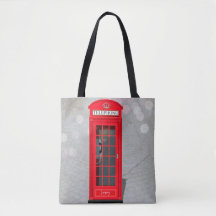 Classic London Red Phone Booth with Name