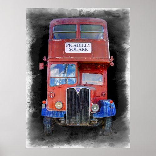 CLASSIC LONDON TRANSPORT BUS POSTER