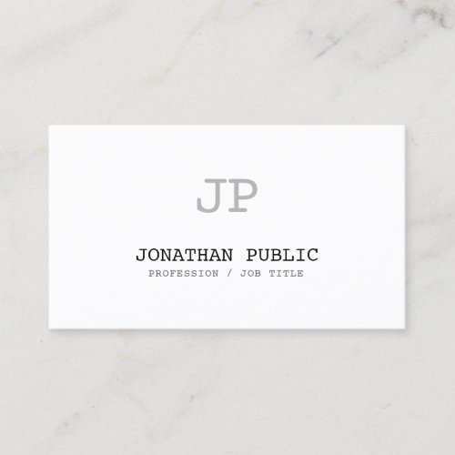 Classic Look Design Clean Vintage Professional Business Card