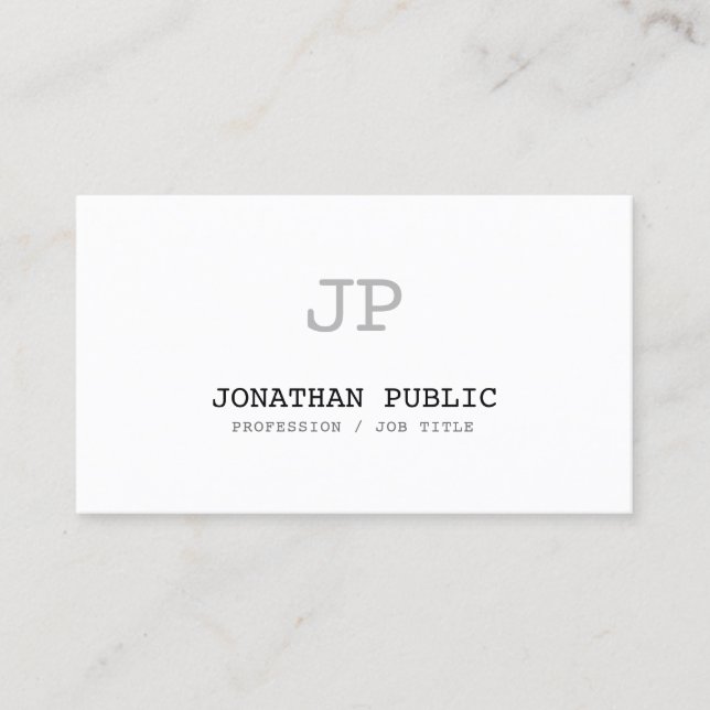 Classic Look Design Clean Vintage Professional Business Card (Front)