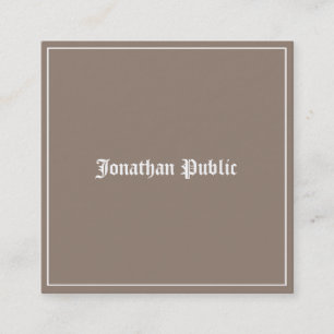 Classic Look Elegant Design Professional Nostalgic Square Business Card