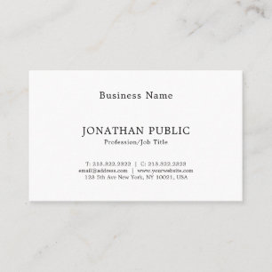Classic Look Elegant Minimalist Plain Nostalgy Business Card