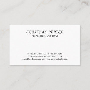 Classic Look Elite Simple Design Template Nostalgy Business Card