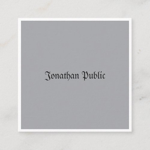 Classic Look Professional Minimalist Nostalgic Square Business Card