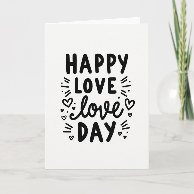 Classic Love Day Card (Front)