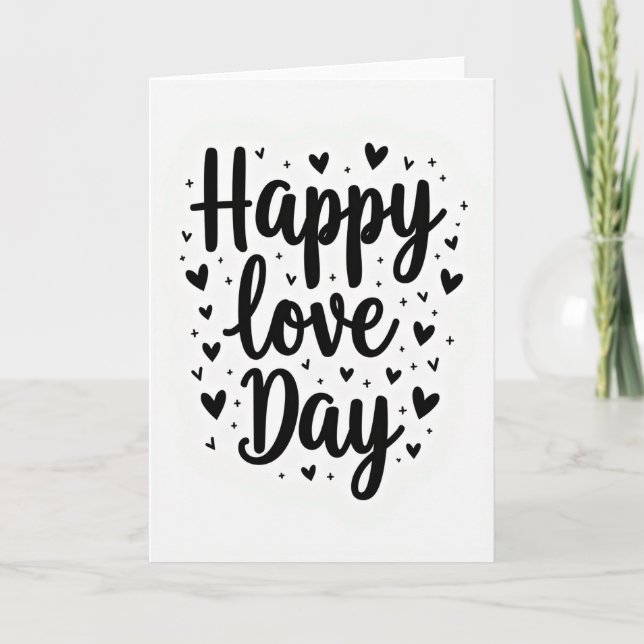 Classic Love Day Chevron Card (Front)