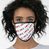 Classic LOVE Heart Face Mask (Worn Her)