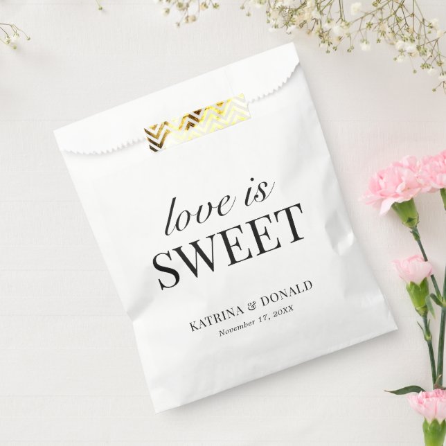 Classic Love is Sweet Bridal Shower | Wedding  Favor Bag (Sealed)