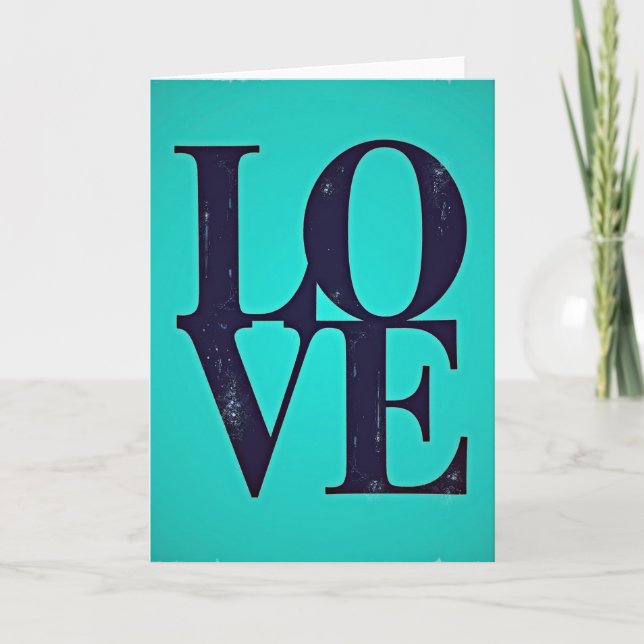 Classic Love Text Card (Front)