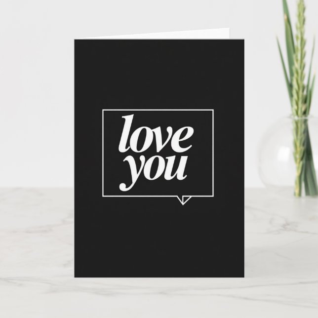 Classic Love You Card (Front)