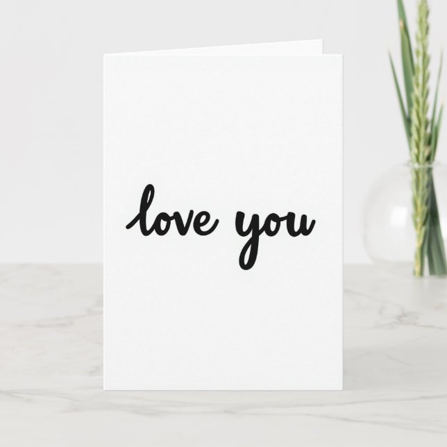 Classic Love You Elegant Card (Front)