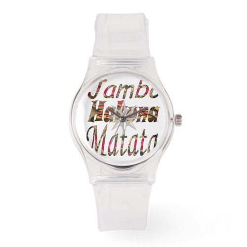 Classic lovely girly Hakuna Matata African Design Watch