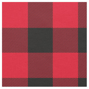 Classic Lumberjack Red and Black Buffalo Plaid Fabric