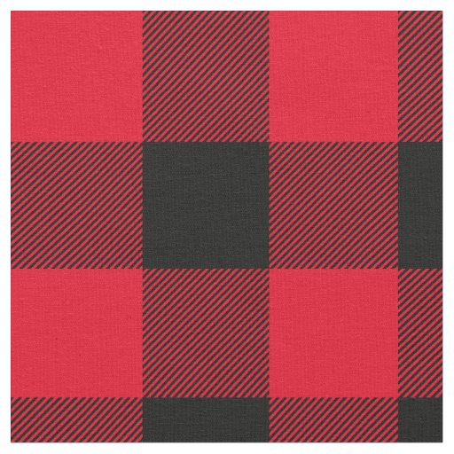 Classic Lumberjack Red and Black Buffalo Plaid Fabric