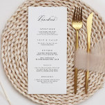 Classic Luncheon Menu Wedding Reception Meal Card<br><div class="desc">Our custom menu card features modern calligraphy for the perfect way to inform your guests of their meal choices at your wedding or event. This item is part of our Goldie collection G100,  please shop our store for matching products.</div>