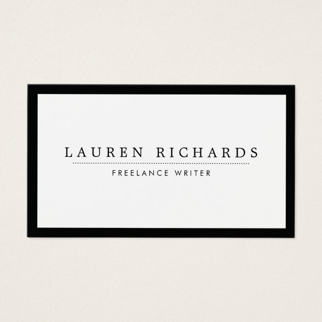 Classic Luxe Black And White With Social Media Business Card