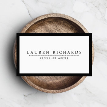 Classic Luxe Black And White With Social Media Business Card by 1201am at Zazzle