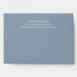 Classic Luxe   Elegant Dusty Blue Envelope