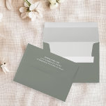 Classic Luxe | Elegant Sage Green Envelope<br><div class="desc">These elegant,  luxe sage green wedding envelopes feature a light sage green interior. The back flap has your pre-printed return address in serif text for a classy and minimalist design perfect for your timeless,  formal wedding.</div>