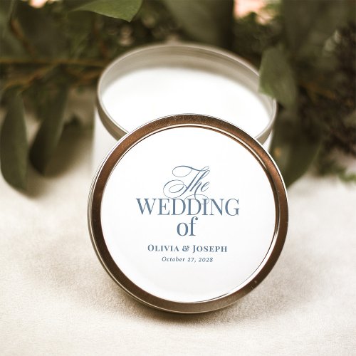 Classic Luxe Elegant White and Dusty Blue Wedding